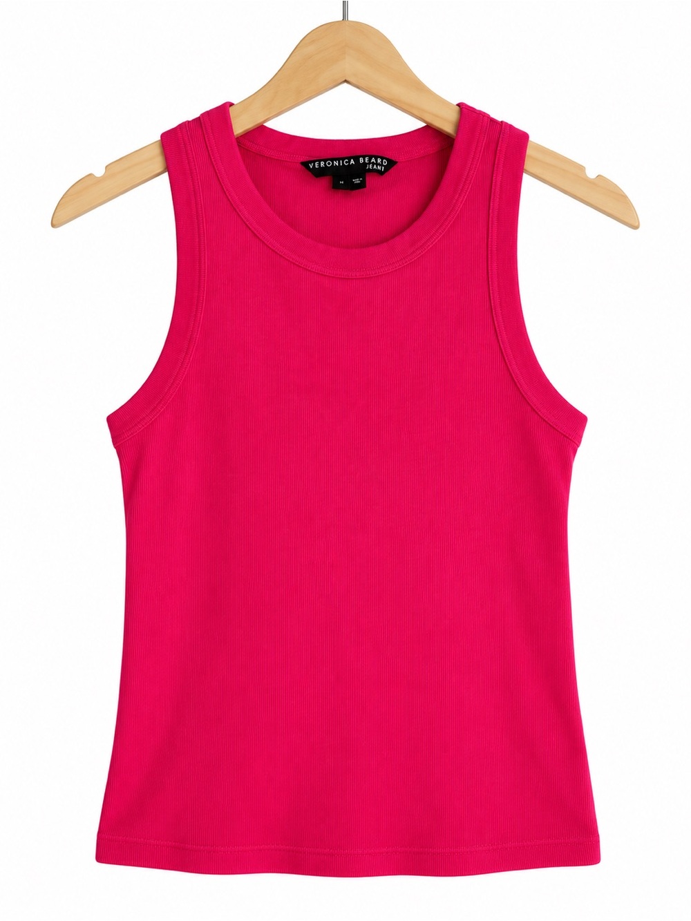 Veronica Beard Hot Pink Ribbed Tank